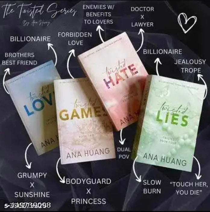 (TWISTED SERIES) Twisted game, Twisted love , Twisted hate , Twisted lies , dark romance novels , by- Ana huang