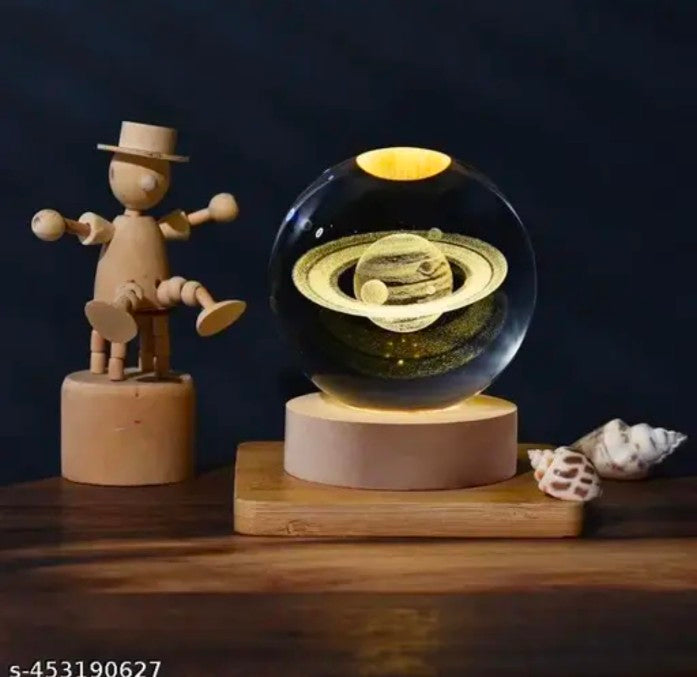 Amazing Glass Ball 3D saturn night  Lamp