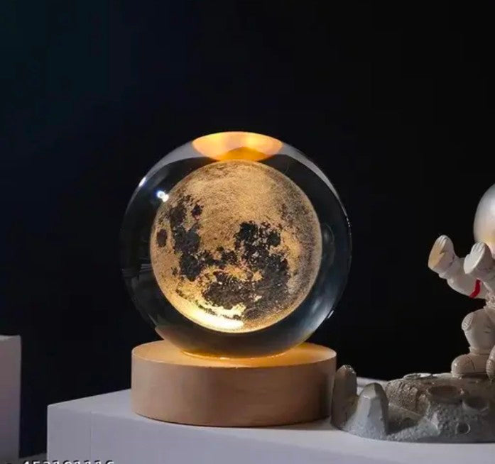 Amazing Glass Ball 3D night Moon Lamp