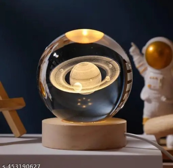 Amazing Glass Ball 3D saturn night  Lamp