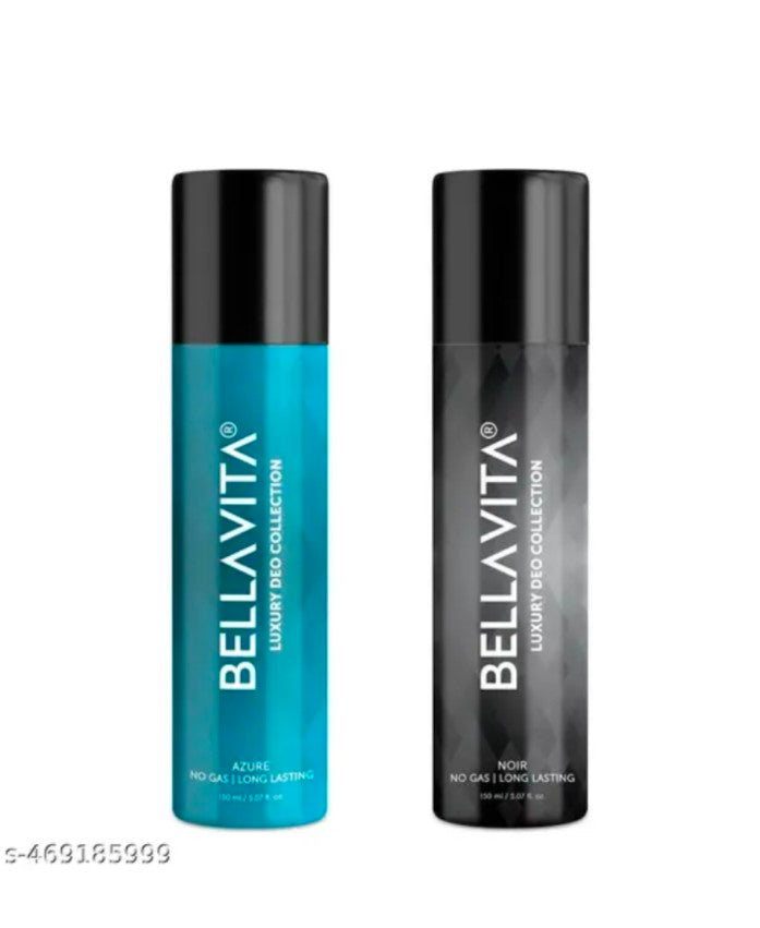 Bella Vita No Gas Deo Pack of 2 (NOIR 150ml + AZURE 150ml)