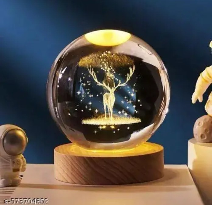 Amazing Glass Ball 3D night deer Lamp