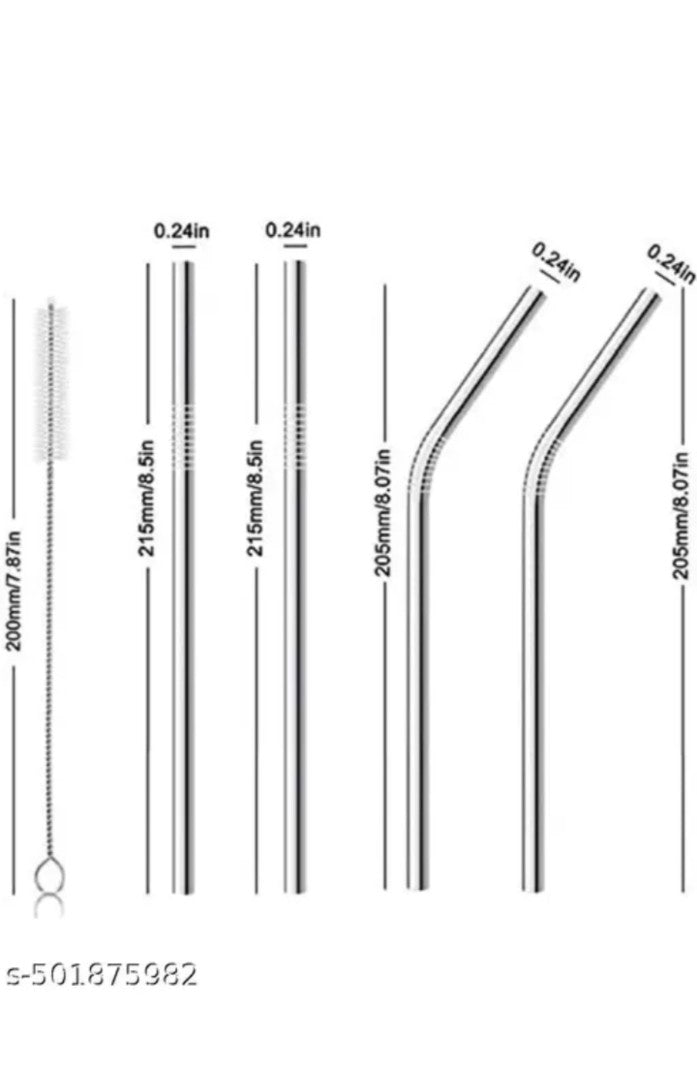 Metal straws and straw cleaner