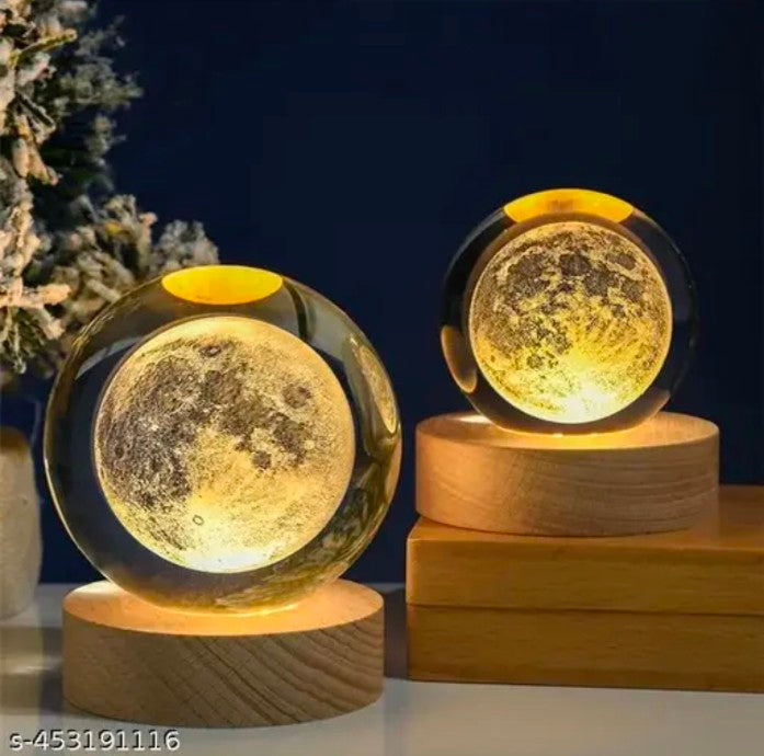 Amazing Glass Ball 3D night Moon Lamp